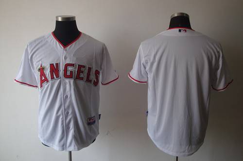 Angels of Anaheim Blank White Cool Base Stitched MLB Jersey - Click Image to Close